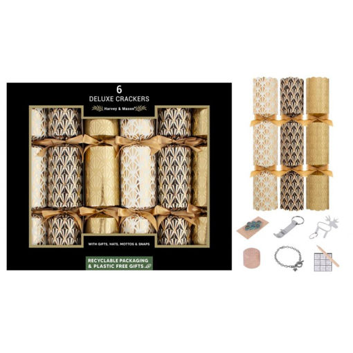 Picture of DELUXE CHRISTMAS CRACKERS ART DECO 13.5 INCHES - 6 PACK